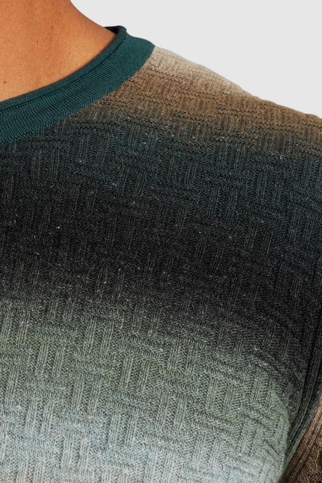 Cast Iron crewneck cotton printed stripe cre